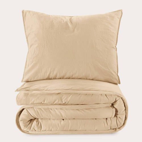NOUS Living stonewashed dekbedovertrek 1-persoons (140x220 cm)