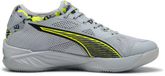 Puma Eliminate Nitro SQD 4 Berlin Indoor Schoenen Unisex Handbal Grijs/Geel Maat 42.5