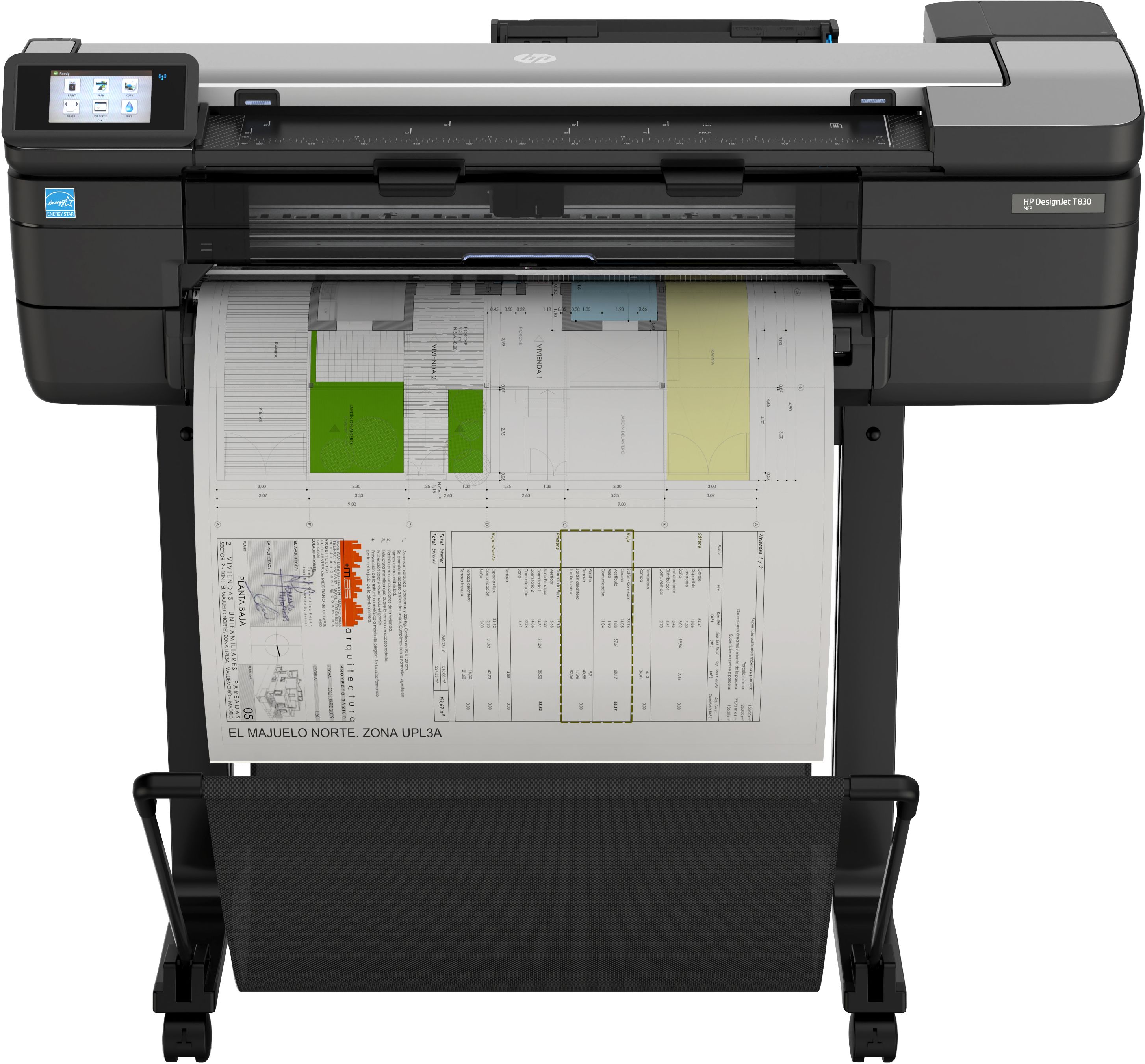 HP DesignJet T830 24-inch Multifunction Printer - Inkjet - A1, A2, A3, A4 - Color