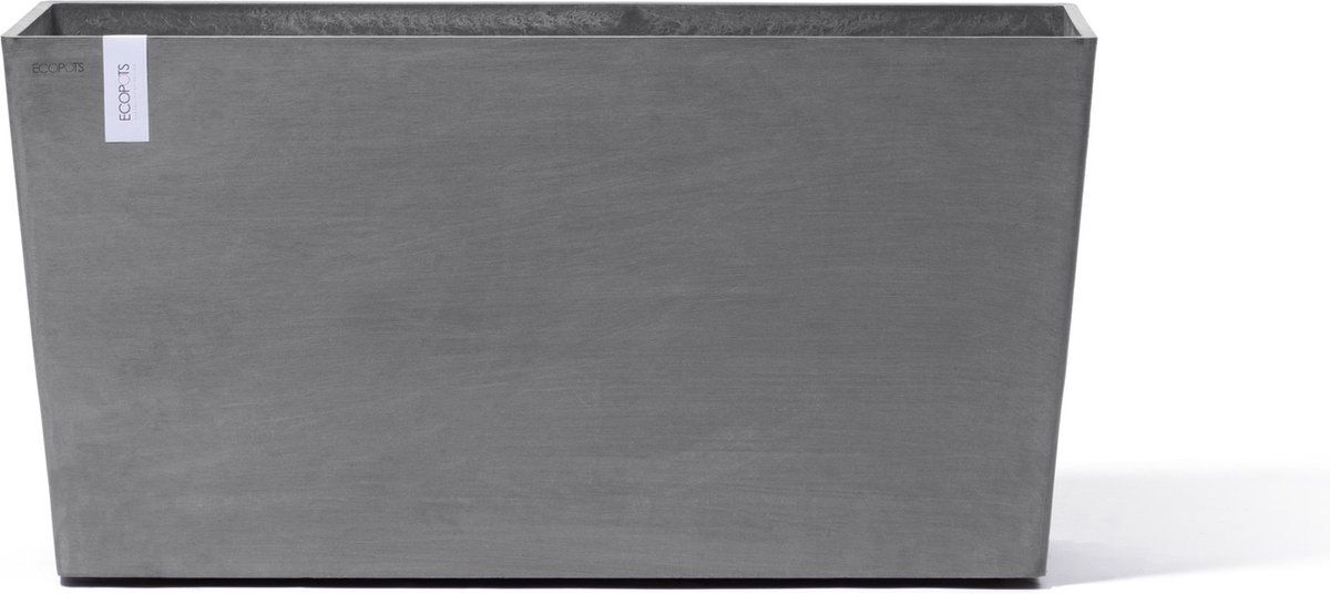 Ecopot's Pot Paris Wheels Grijs L100cm - Kunststof - Grijs - 5413724326199