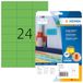 HERMA 4469 Gekleurde etiketten A4 afneembaar (70 x 37 mm, 20 velles, papier, mat) zelfklevend, bedrukbaar, verwijderbaar en opnieuw klevende kleurenlabels, 480 etiketten voor printer, groen
