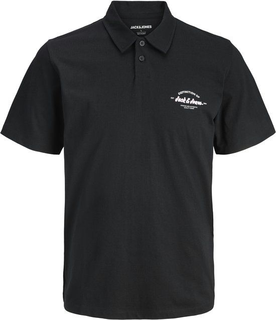 JACK&JONES JJBRANDON POLO SS Heren Polo Zwart Katoen L