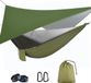 Merkloos Camping Hangmat met Muskietennet – Met Regenzeil – 2 Persoons – Ultralicht – 200 kg – Army green