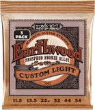 Ernie Ball 3545 Earthwood Phosphor Bronze Gitaarsnaren (11.5-54) 3-Pack