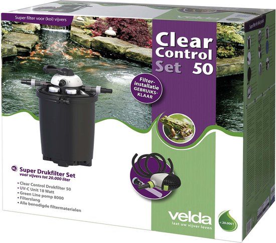 Velda Clear Control 50 Set - Zwart - Kunststof - 45x27.33x79 cm