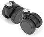 Merkloos Universele Vervangende Kofferwielen 50 mm Zwart Set van 2