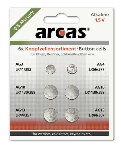 Arcas 127 50600 - Huishoudelijke batterijen - Zilver