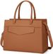 Famanu – Dames Laptoptas 15.6 Inch, Grote Werkhandtas met Clutch, Leer, Ideaal voor Kantoor en School