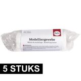 Rayher Gips gaas/gipsverband rol - 5x - 8 cm x 300 cm - Rouleaux de plâtre