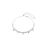 Swarovski x Ariana Grande Tennisketting, Verschillende slijpvormen, Meerkleurig, Rodium toplaag