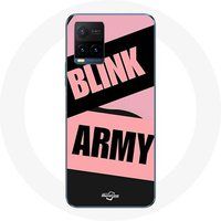 Maniacase Hoesje voor Vivo Y21s 2021 / Y21 2021 BTS ARMY Et Blackpink Blink Rose Noir
