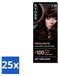 SYOSS 25 x Coloration 3-28 Pure Chocolade - Teinture pour cheveux - Couverture des cheveux gris - Réduit la casse des cheveux - Pack économique - 25 pièces