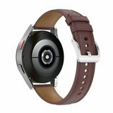 By Qubix Qubix - Luxe leren smartwatch bandje voor Garmin Venu 4 (45mm) - Donkerbruin - 22mm