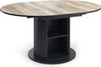 Vicco Table à manger "Tavero", chêne rustique/noir, 160 cm extensible