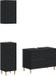 vidaXL - 3-delig - badkamerkast - set - DELFT - Zwart - Bewerkt - hout