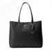GUESS Meridian II Girlfriend Tote Bag Coal Logo donkergrijs