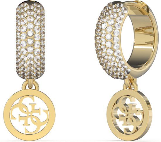 GUESS Crazy Dames Oorbellen Staal Goudkleurig
