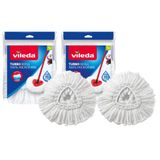 Vileda Turbo Classic Microfiber mop head, 2 pieces, White