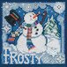 Mill Hill Frosty Snowman Winter Button and Bead Counted Cross Stitch Kit, 5 by 5 inch