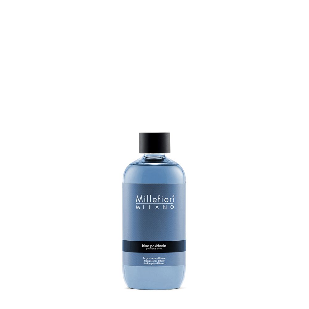 Millefiori Blue Posidonia Reed Diffuser Refill 250ml - Cedar, Musk - Blue