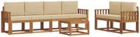 vidaXL Loungeset 7-delig Acacia Hout Natuurlijk en Beige