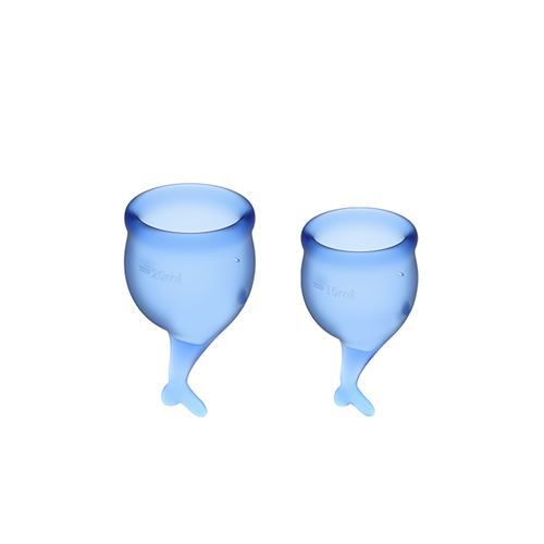 Satisfyer Feel Secure Menstruatie Cup Set - Blauw
