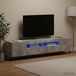 Maison Exclusive - Meuble TV LED exclusif, composé de 3 éléments, en béton gris et en bois composite