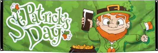 - St. Polyester banner St Patrick's Day (74 x 220 cm)