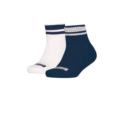 Puma sportsokken - donkerblauw / wit (set van 2)