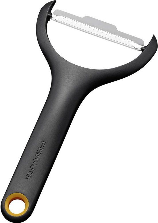 Fiskars 1079909 FF Julienneschäler, Y-Schäler voor fijne groentetestbanden, zwenkbaar lemmet