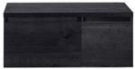 BES LED Frozen Badmeubelset 100 cm - Greeplijst in Kleur - Wastafel Onderkast met Bovenblad Black Oak