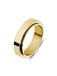Lucardi Unisex Stainless steel goldplated anxiety ring - Ring - Staal - Goudkleurig - 18 / 57 mm