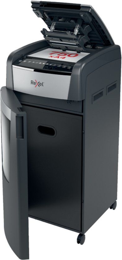 Rexel Optimum AutoFeed+ 750M Micro-Cut Paper Shredder - P-5 - 750 Sheet Capacity - Black