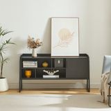 en.casa TV meubel Storfjord 120x33,5x63 cm zwart