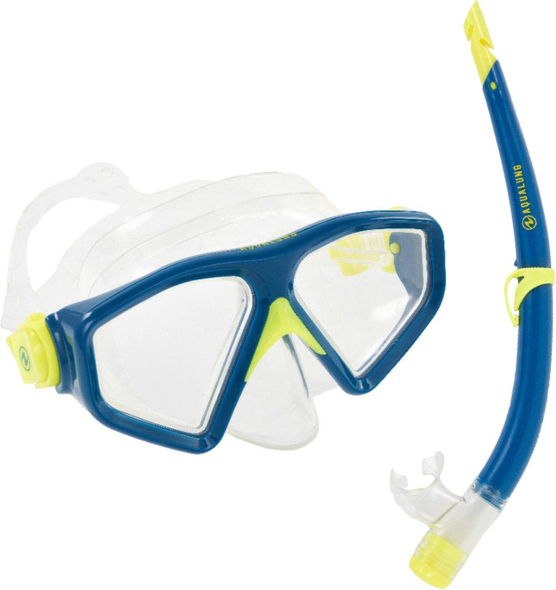 Aqua Lung Sport Saturn Combo Snorkelset - Blauw/Geel - Volwassenen