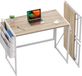 StarTech Vouwbare computertafel - 80 cm - Compact en draagbaar - Zijvak en 2 haken - Antislipvoeten - Eenvoudige montage - Natuurlijke houtlook