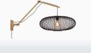 GOOD&MOJO Wandlamp Cango - Bamboe/Zwart - 105x60x60cm - Binnen Scandinavisch,Bohemian