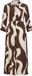 VILA Maxi jurk VIAYA PAYA met zebraprint en driekwart mouwen van viscose in de kleur Coffee Bean3