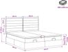 vidaXL Ottoman Bed with Mattress and Headboard, 2-Piece, Cream Fabric