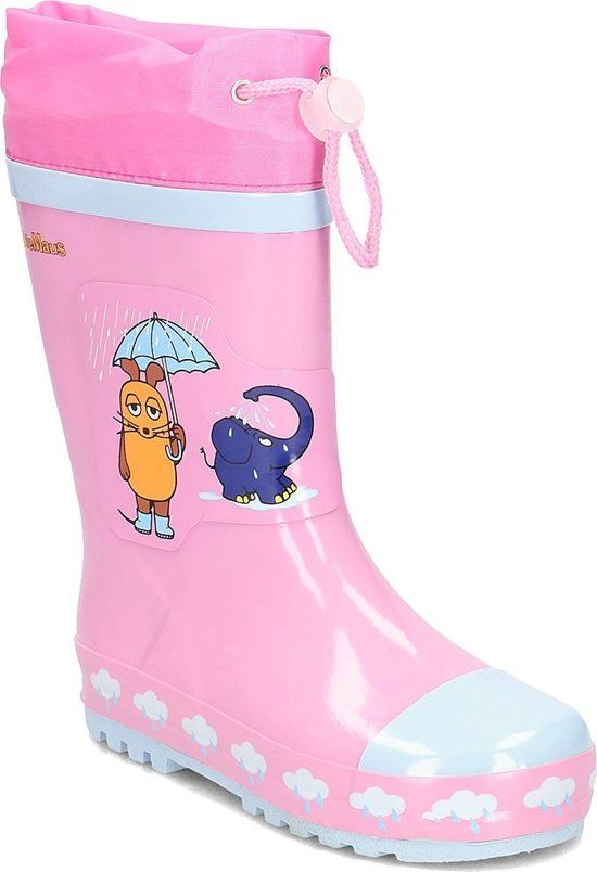 Playshoes Regenlaarzen Muis & Olifant Maat 22/23 Roze