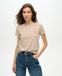 Superdry Coton Femme Logo Brodé Ajusté Essential T-shirt, Beige & Rouge, Taille: 40
