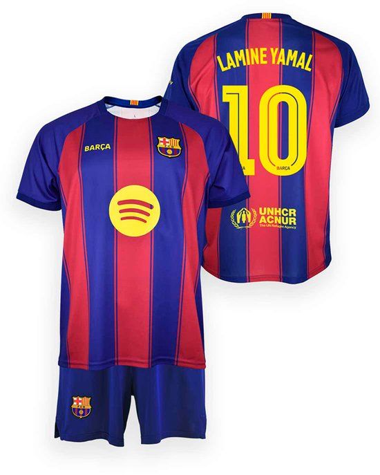 FC Barcelona Kingdo B.V. Lamine Yamal FC Barcelona Voetbaltenue Thuis - 2025-2026 - Kinderen - Maat 140