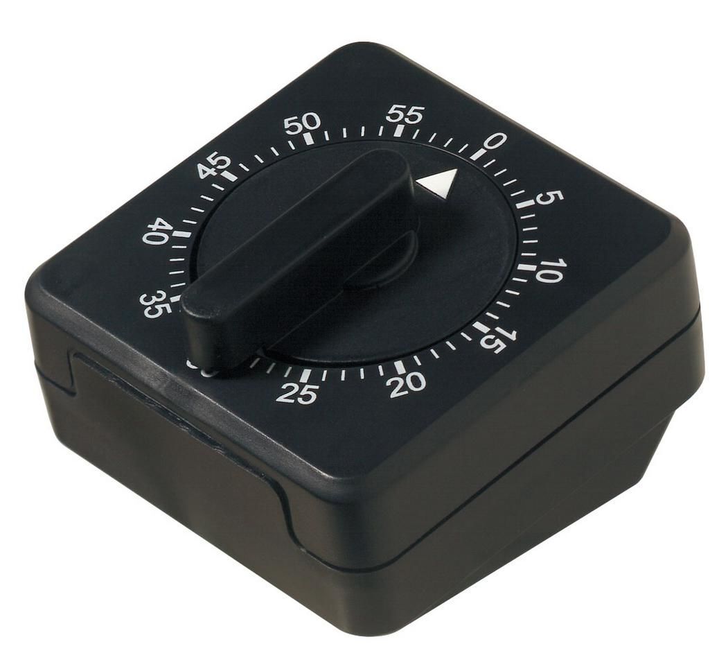 Comair 3012074 Keukentimer met wandbevestiging, zwart