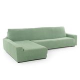 FAVERTI Overtrek voor chaise longue, lang hoekdeel links (voorzijde) | Model Novele | Super verstelbare chaise longue-overtrek in turquoise | kwaliteitsbescherming van jacquard-stof met katoengevoel