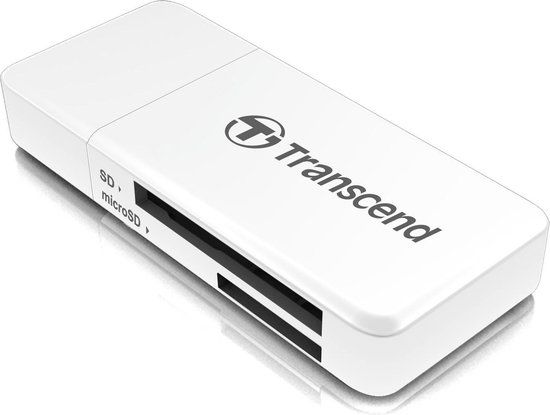 Transcend TS-RDF5W Geheugenkaartlezer USB 3.2 Gen 1 Wit