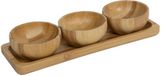 Svenska Living Bamboe tapasset 4-delig 21x7x4,4cm FSC