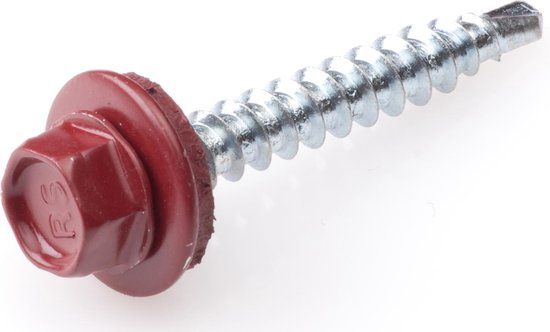 HOENDERDAAL FASTENERS B.V. Damwand- Plaatschroeven Rood M/Ring 4.9X35mm - 50 stuks