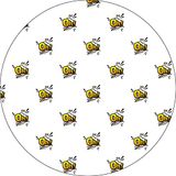 Bonateks, Ronde digitaal bedrukte muismat, antislip onderkant, voor kantoor en thuis, diameter: 22 cm