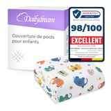 Dailydream Couverture lestée pour enfants – 90x120 cm – 2,5 kg – Éléphant – Coton