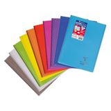 Clairefontaine 376401C Koverbook Spiraalschrift - A4 21x29,7 cm - 80 blad geruit Séyès - Wit papier 90 g - Polypro omslag - Willekeurige kleur